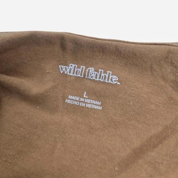 Wild Fable Brown Bustier Style Crop Tank Top Sleeveless Large - Picture 3 of 3